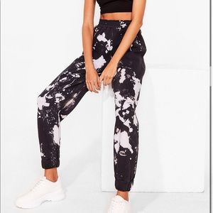 NASTY GAL Acid Washed Do You Mean Relaxed Joggers